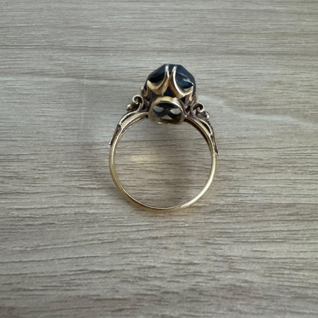 k18 ヘマタイト　リング　ヴィンテージ