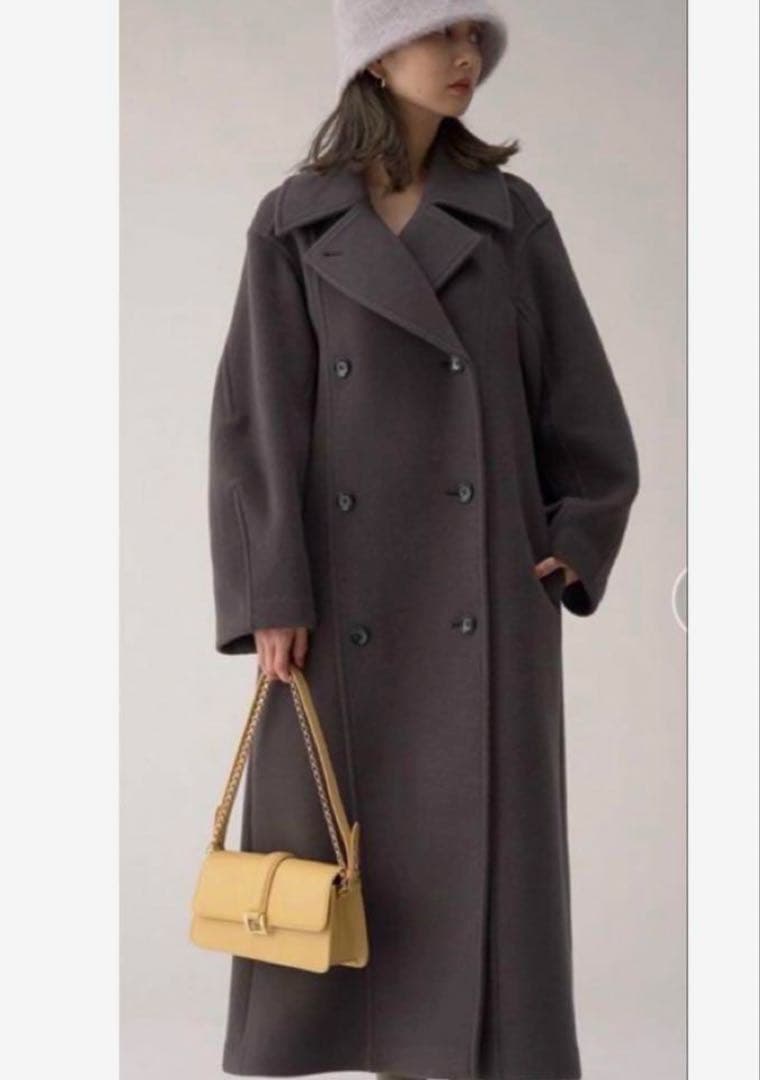 snidel ダブルブレストロングコート