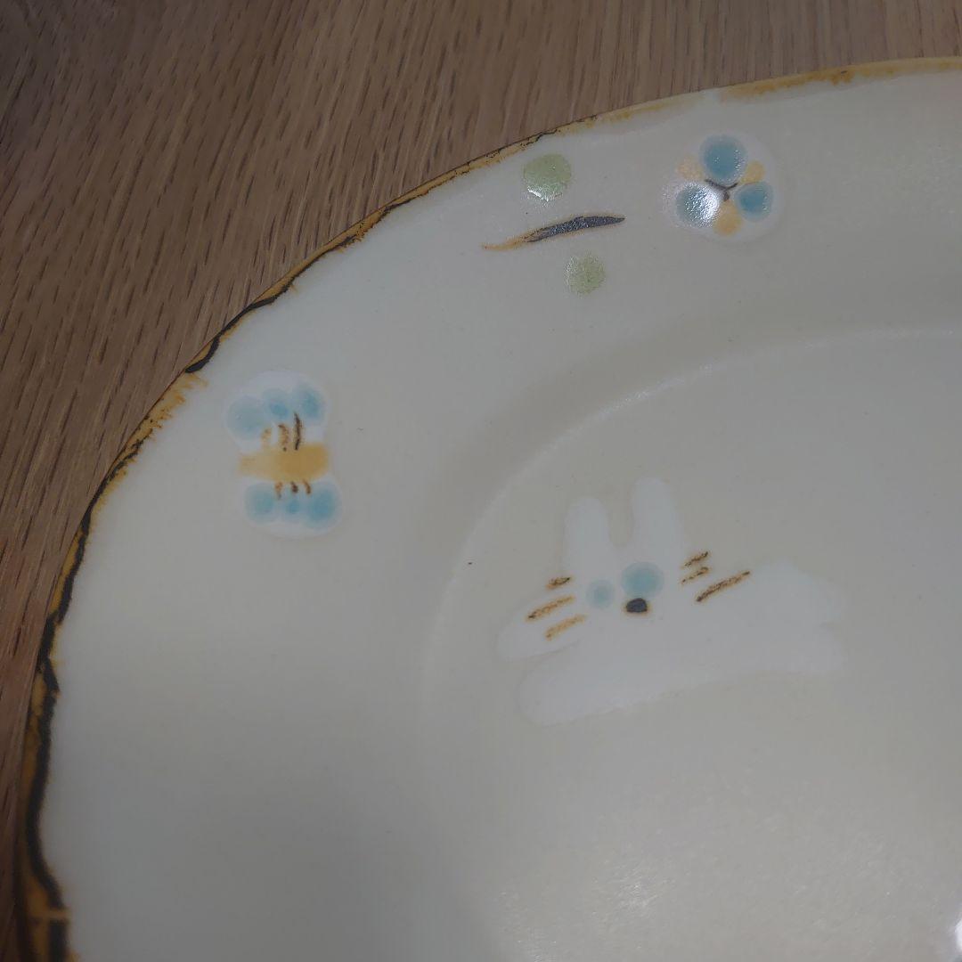 石木文さん　オーバル皿　ホワイトガーデン