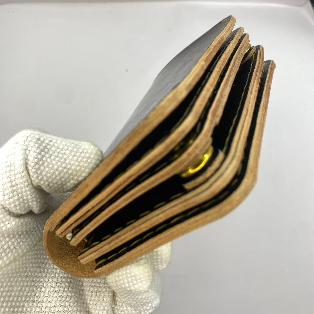 極厚 無骨 お札折らずに収納できる無骨な手染めミドルトラッカーウォレット BTW