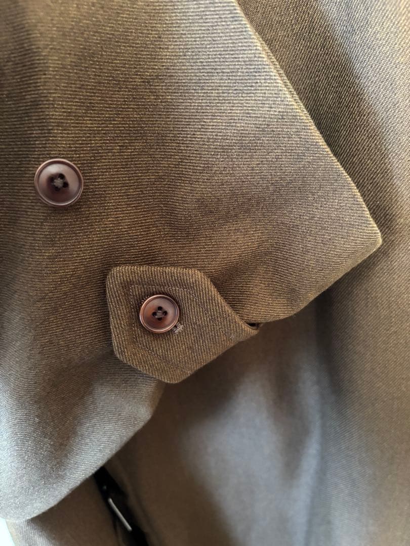 【マグロさま専用】　COMOLI ウールサージタイロッケンコート　ブラウン 1