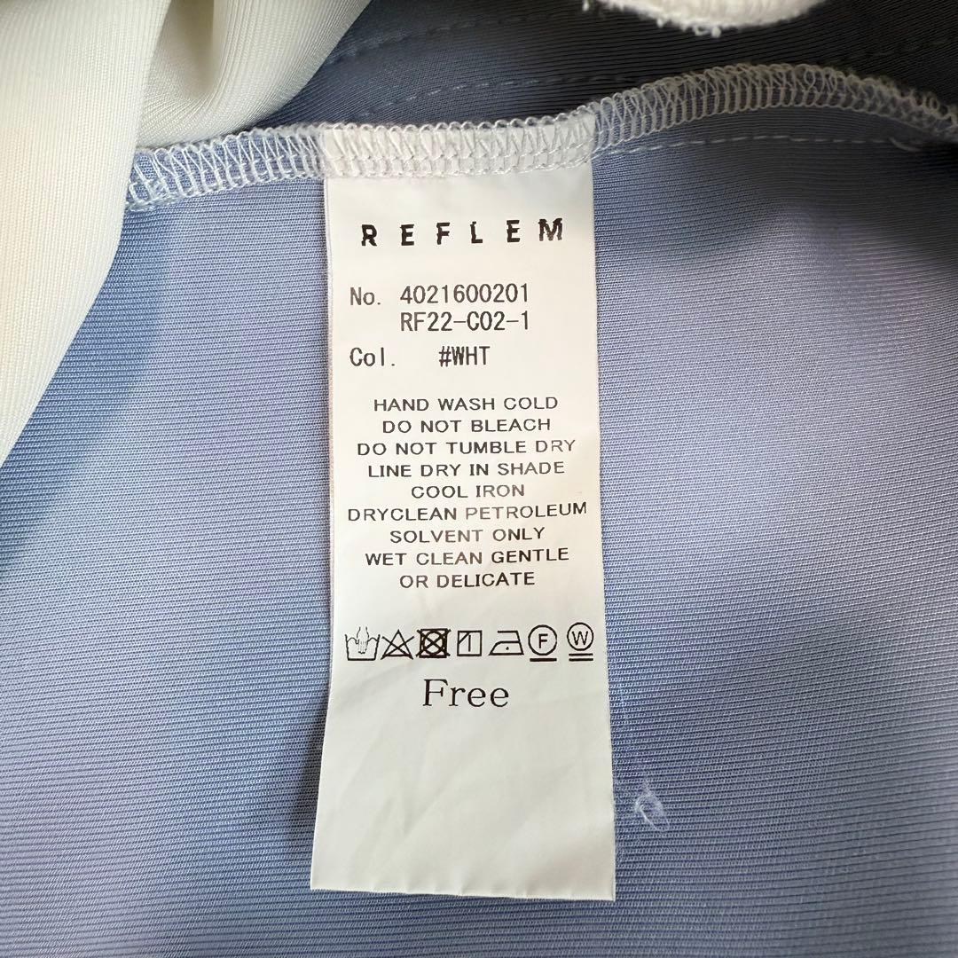 REFLEM セットアップ BIG切替ジャージ パンツ F ホワイト 水色