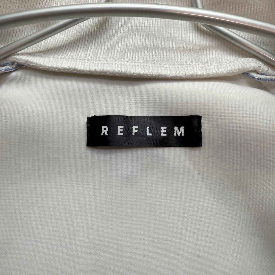 REFLEM セットアップ BIG切替ジャージ パンツ F ホワイト 水色