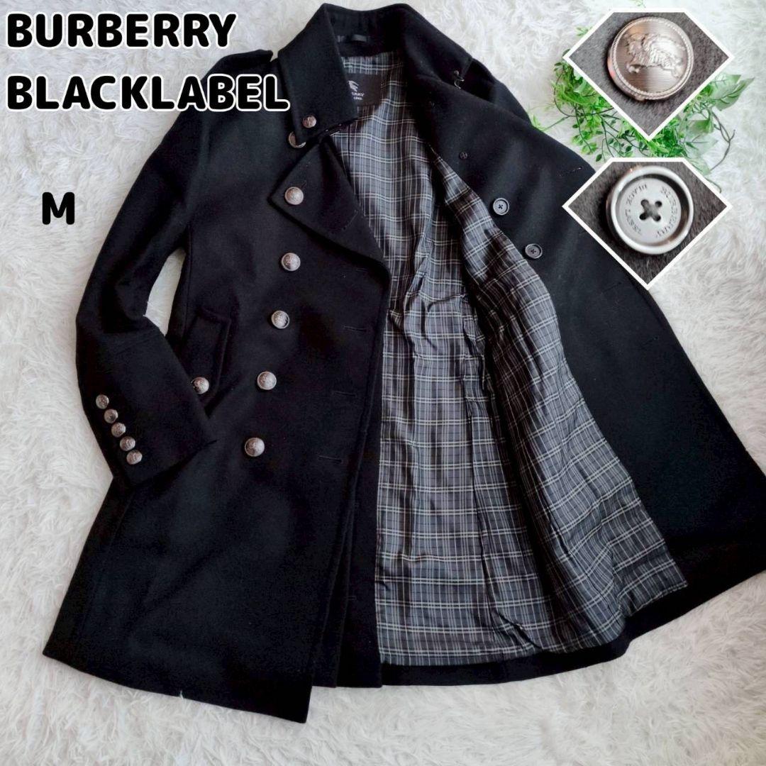 【希少】バーバリー ブラックレーベル ナポレオンコート カシミア混 M