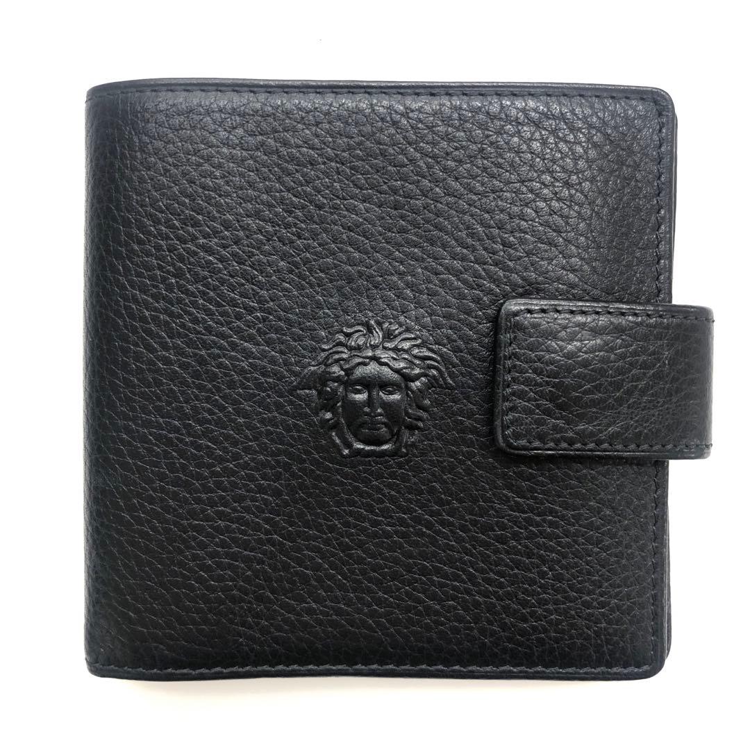 GIANNI VERSACE ジャンニ・ヴェルサーチ レザー 二つ折り財布