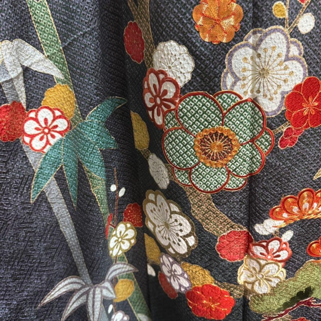 美品　総絞り　本絞り　松竹梅　金彩　駒刺繍　逸品　フルセット　振袖　振り袖