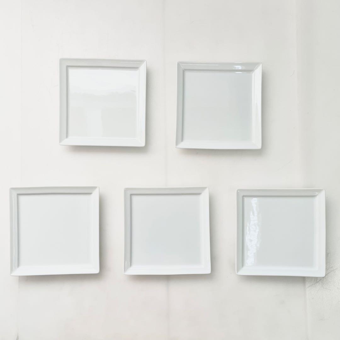 ◎ BERNARDAUD ベルナルド スクエアプレート 5枚 セット 小皿