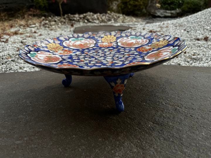 賞美堂　有田焼　幸楽窯 献上手古伊万里　鳳凰銘々大皿　幸泉作