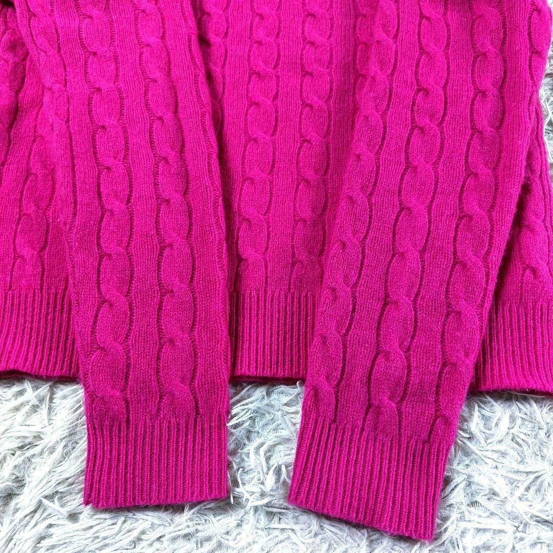 LG ポロラルフローレン 洗える カシミヤ 現行QR ポニーロゴ ケーブルニット