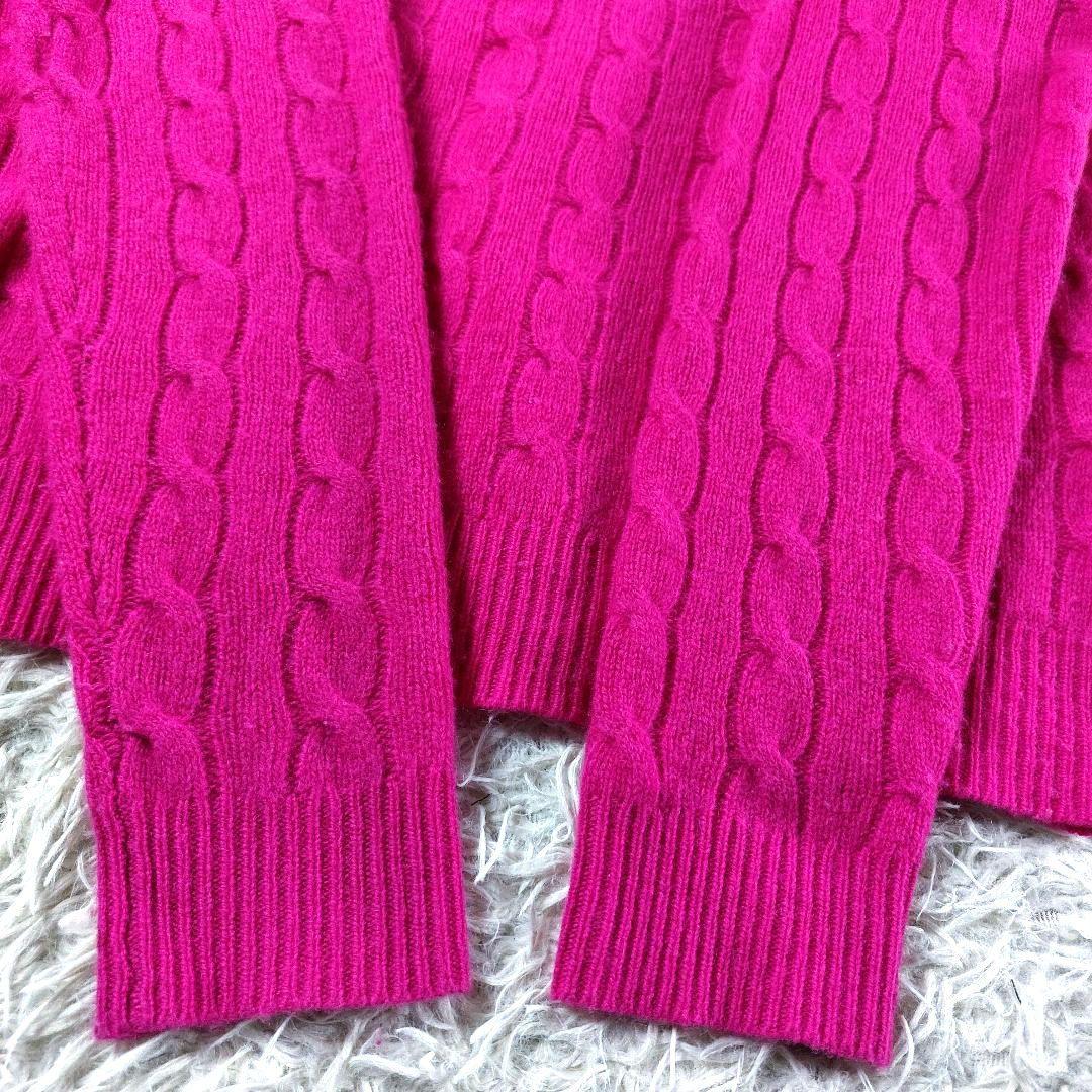 LG ポロラルフローレン 洗える カシミヤ 現行QR ポニーロゴ ケーブルニット