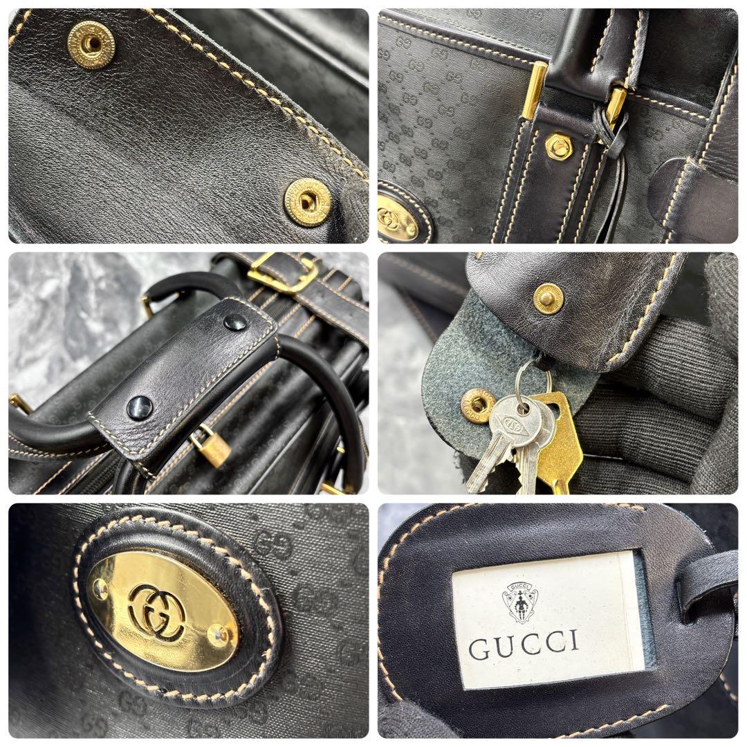 ✨美品✨GUCCI GG 2way ボストンバッグ ショルダー レザー ブラック