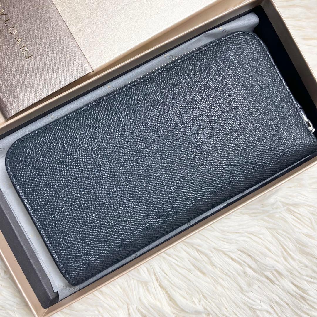 【未使用】ブルガリ ラウンドジップ ビーゼロワンレザーグレー FRID搭載