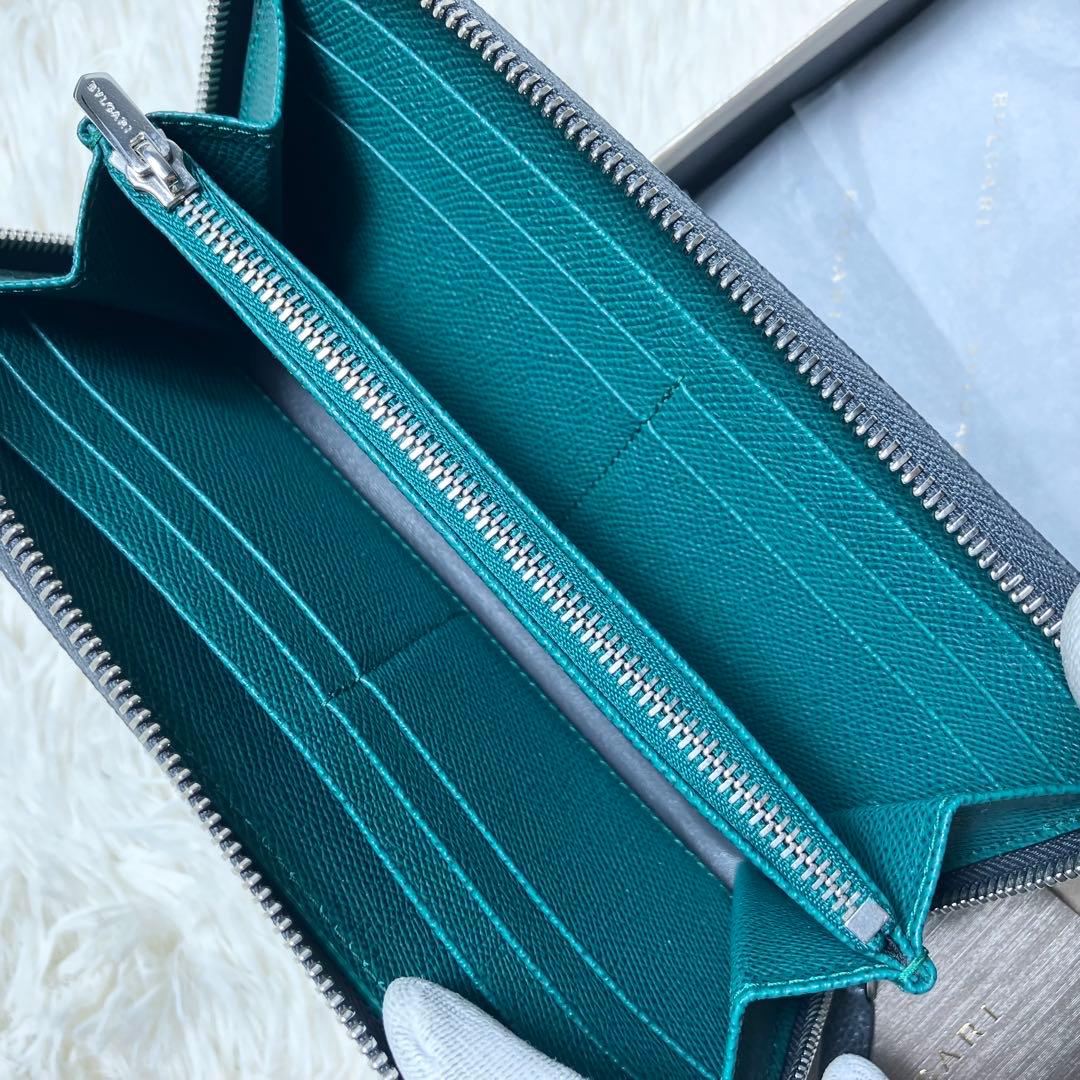 【未使用】ブルガリ ラウンドジップ ビーゼロワンレザーグレー FRID搭載