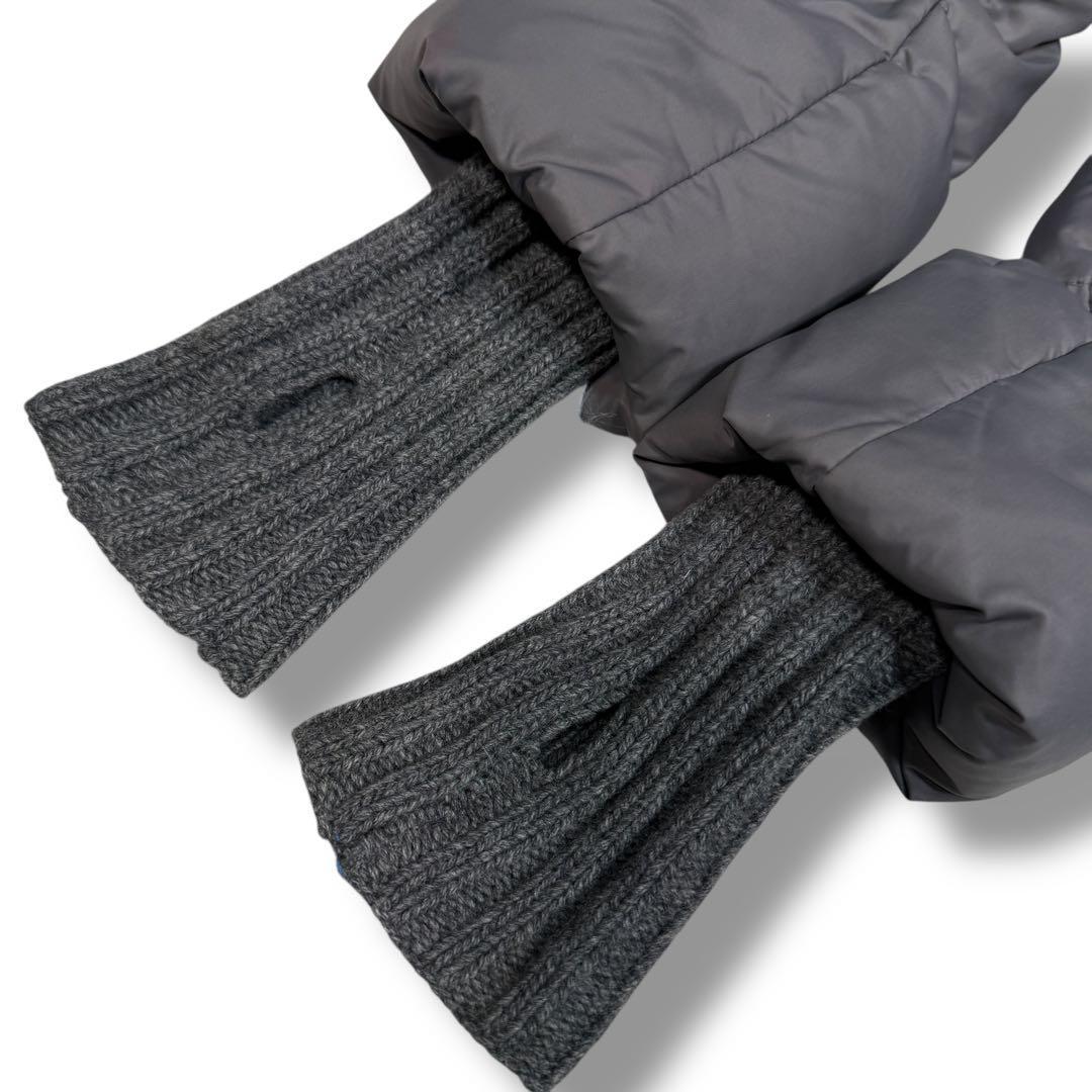 HERNO POLAR-TECH 切替 ロング リブニット ダウンコート