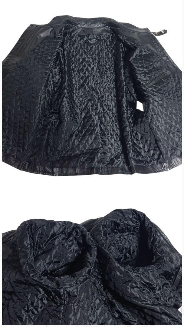 HORN WORKS 本革 ライダース レザー キルティング 5L 黒