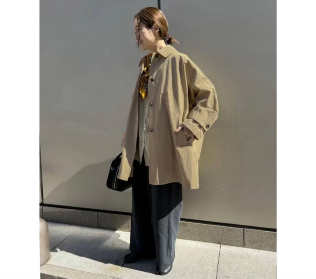 大人気！JOURNAL STANDARD コットンリネンワイドステンカラーコート