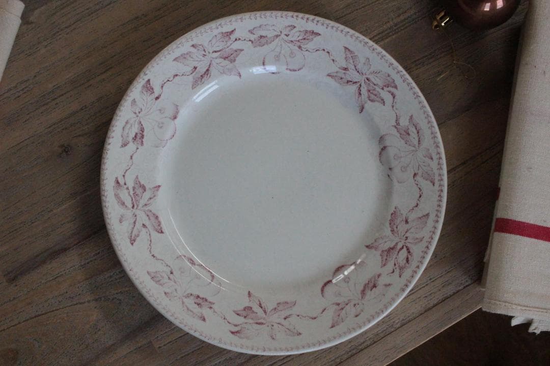 【B】バドンヴィレーさくらんぼのデザートプレートフランスアンティーク