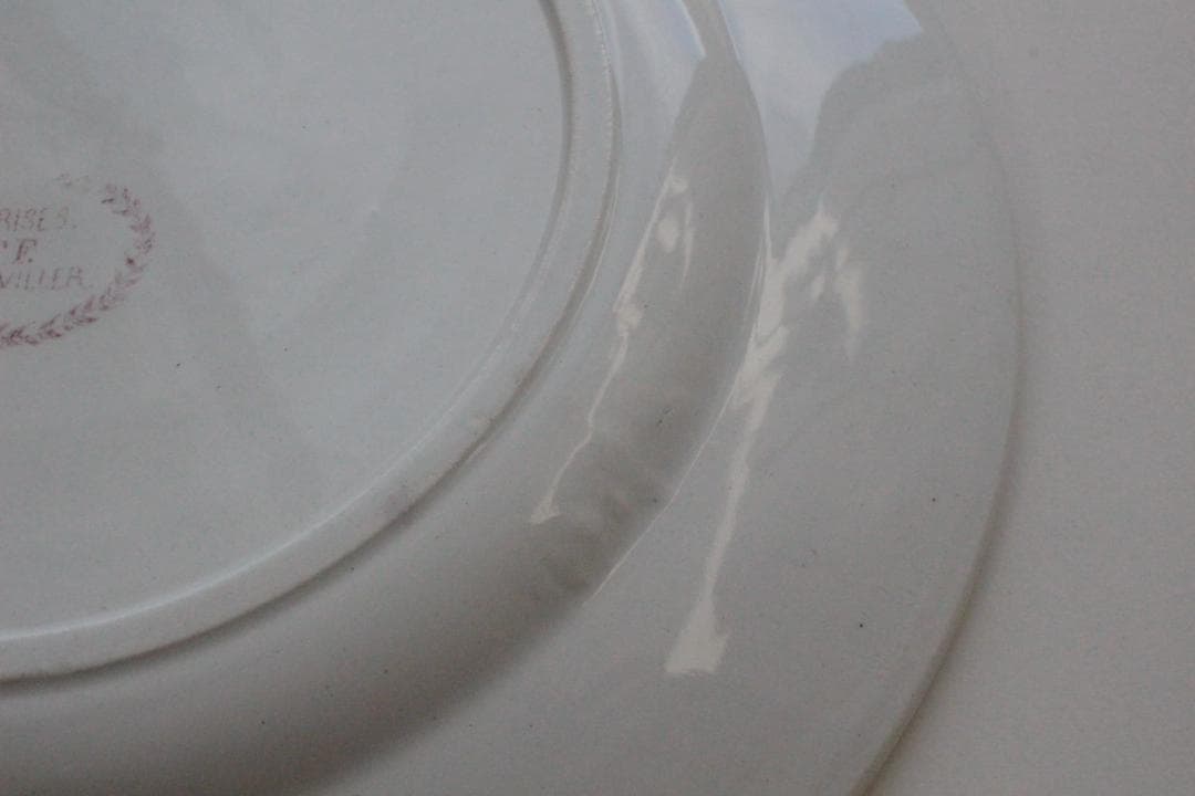 【B】バドンヴィレーさくらんぼのデザートプレートフランスアンティーク