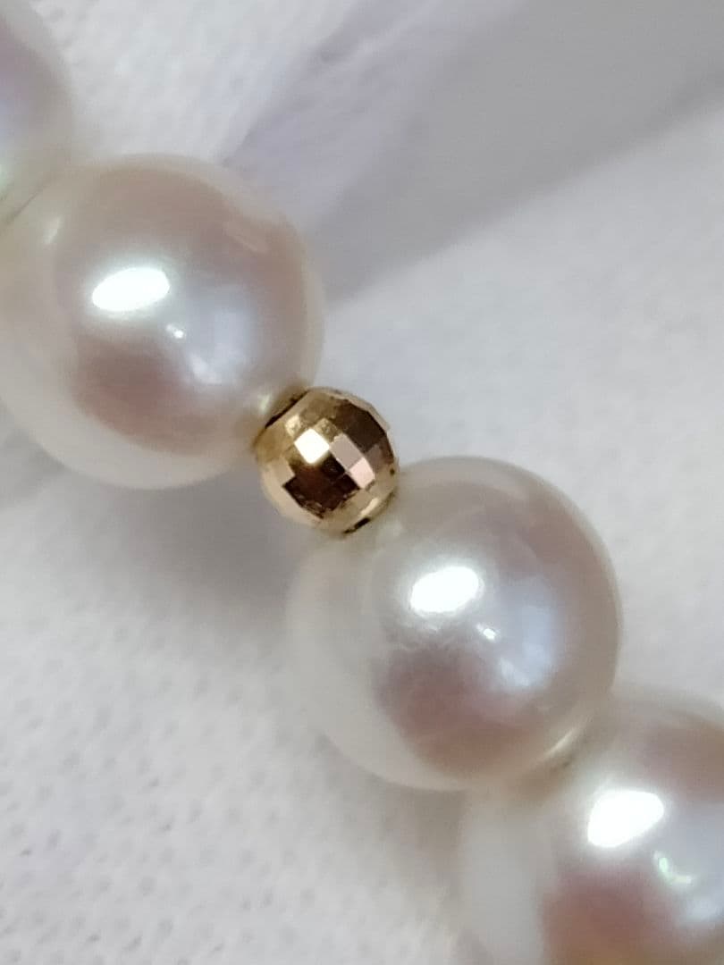 アコヤ真珠　K18ゴールド玉鑑定済　ベビーパールブレスレット