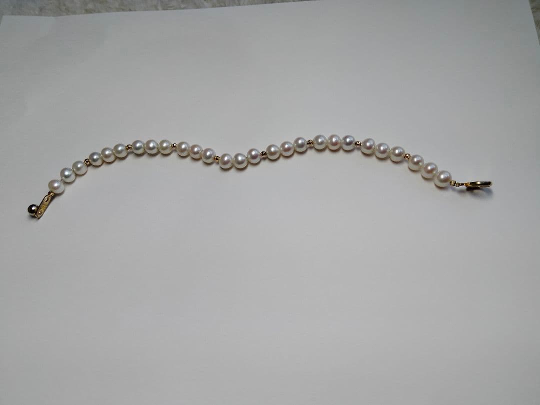 アコヤ真珠　K18ゴールド玉鑑定済　ベビーパールブレスレット