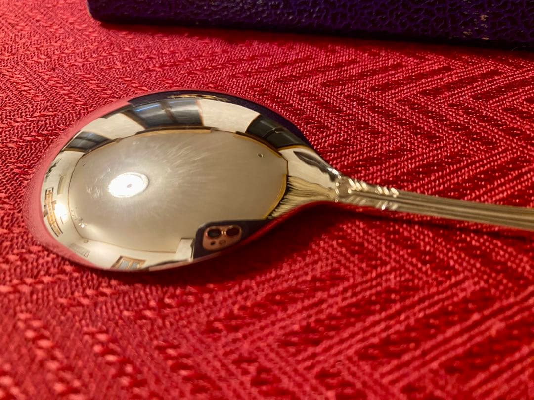 【英国王室御用達☆極美品】Mappin&Webb スープスプーン６本 収納箱付！