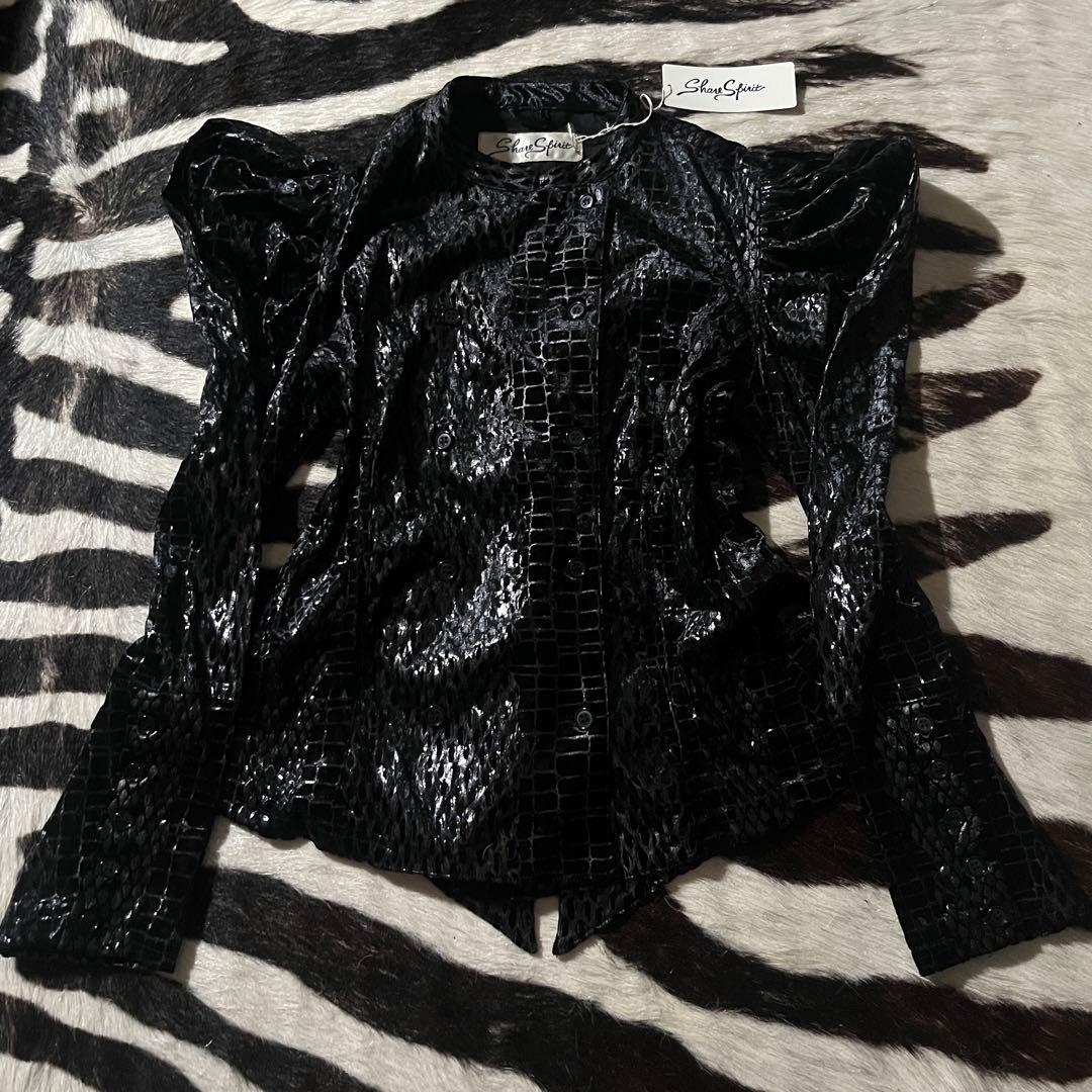 ジャケット・アウター share spirit python foil double jacket