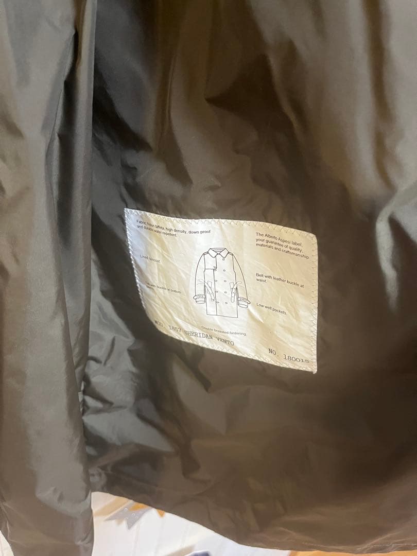 メンズASPESI カーキ トレンチコート