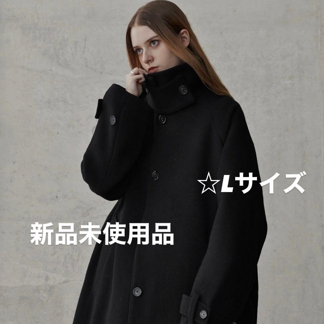 【新品未使用】CLELロング丈 ロングコート L ブラック チェスターコート