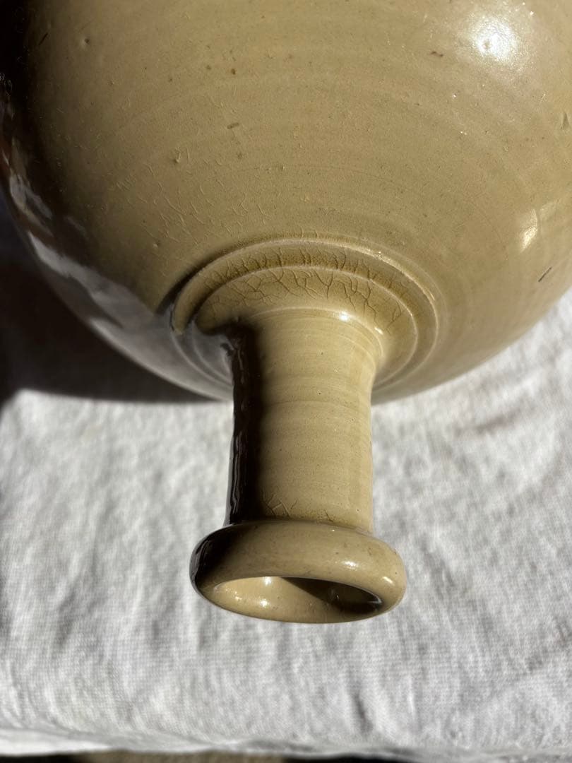 伊万里　灰釉大徳利　花瓶　アンティーク置物