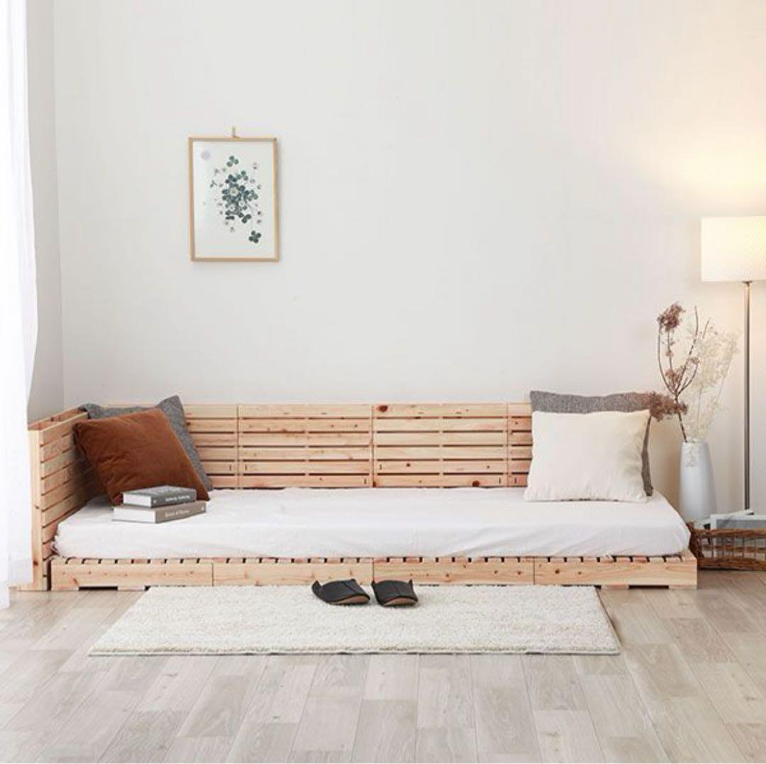 美品【定価の50%OFF】すのこベッドパレット、キングサイズ分の10枚セット