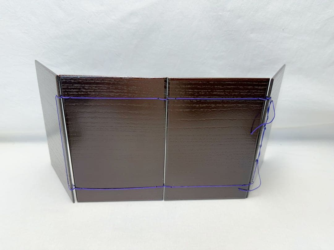 未使用 茶道具 木製溜塗器据 と溜塗 和敬板2点セット 元箱