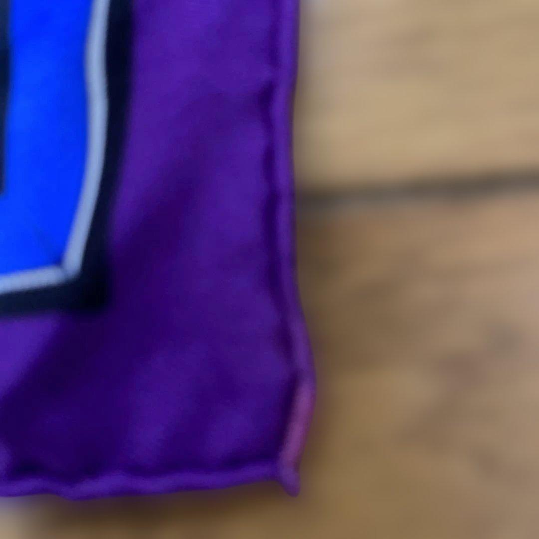 エルメス馬デザイン スカーフ 紫色 90cm 未使用