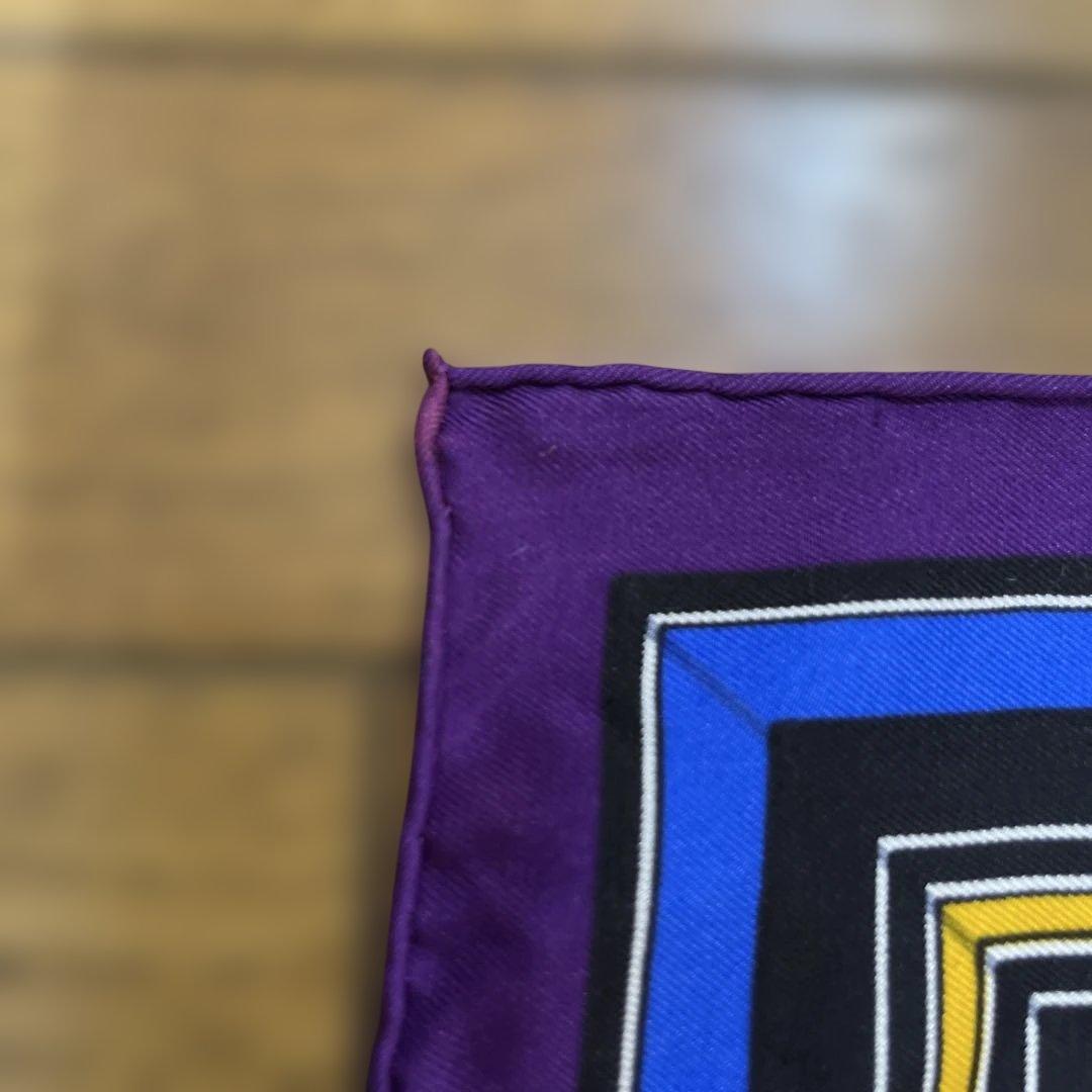 エルメス馬デザイン スカーフ 紫色 90cm 未使用