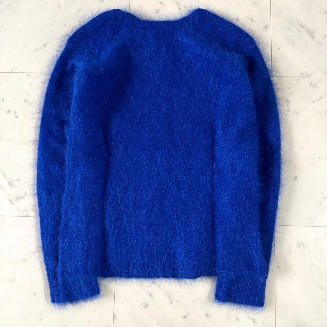 極美品♪ビアズリー ふわふわ アンゴラファーニット クルーネック ブルー系