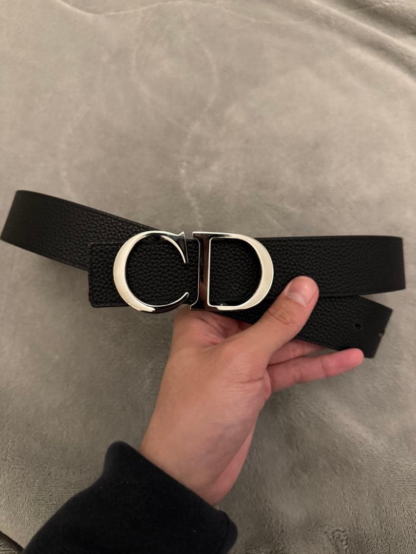 DIOR ディオール ベルト サイズ80 正規品 レザー ブラック メンズ