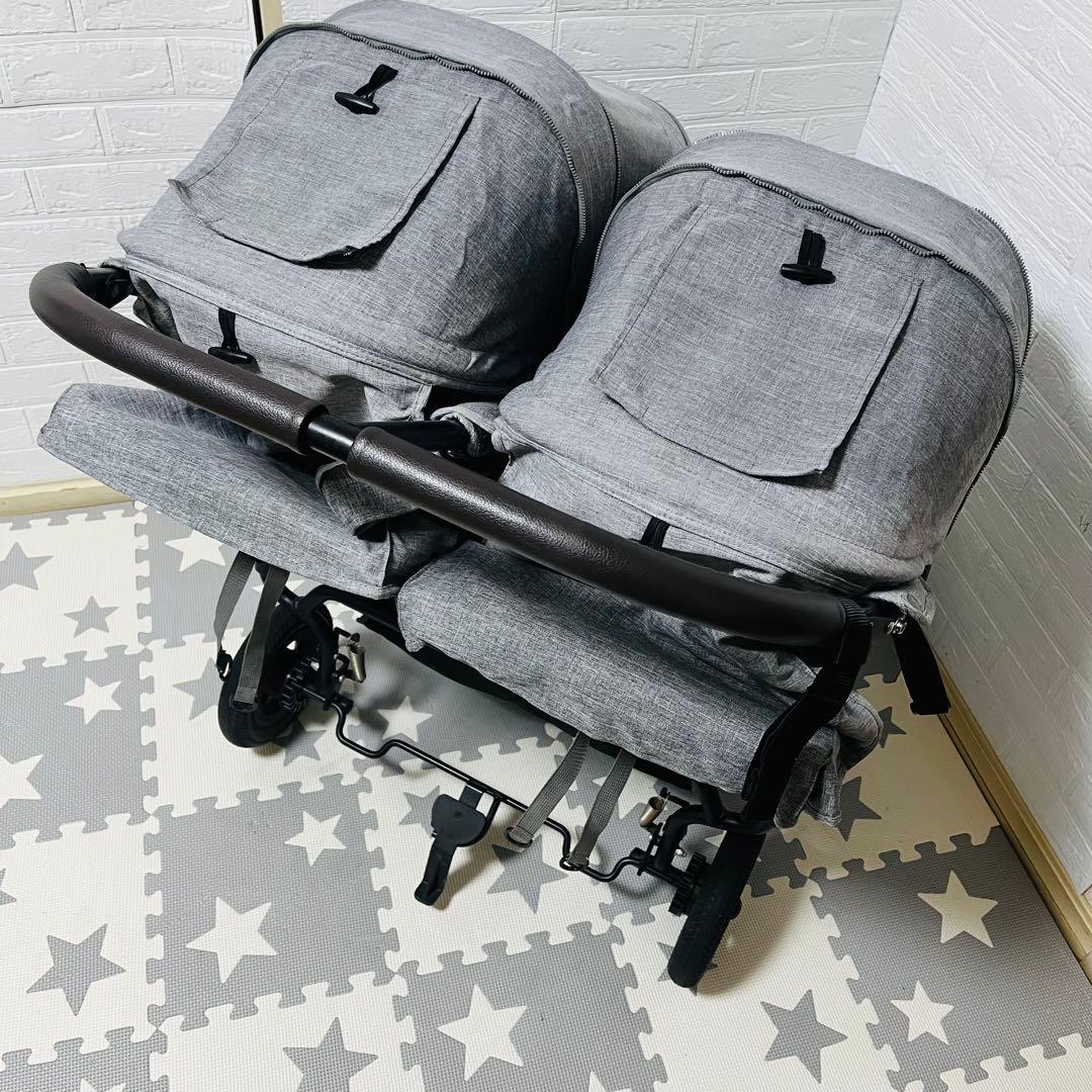【☆美品☆】エアバギー☆ココダブル☆EXフロムバース☆アースグレー☆2人乗り☆