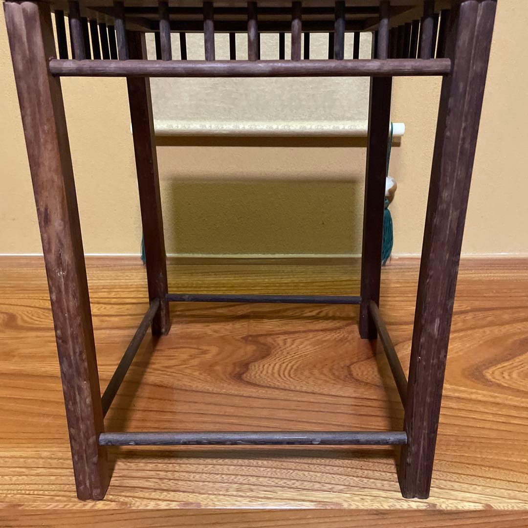 【唐木】懸崖1.1尺 盆栽台 黒檀 ビンテージ品 高卓(こうしょく)やや低くめ