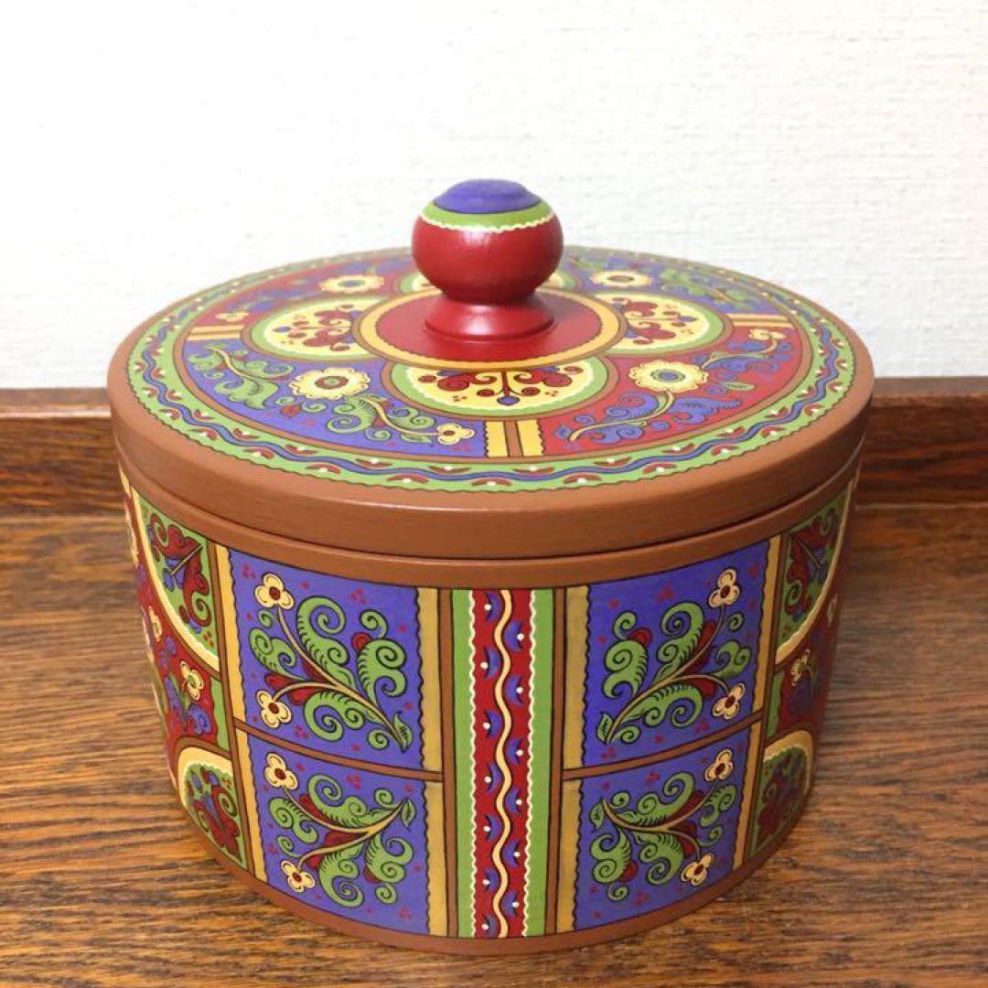 ロシア雑貨☆木製Box(大) 小物入れ オーナメント オリガ作 マトリョーシカ