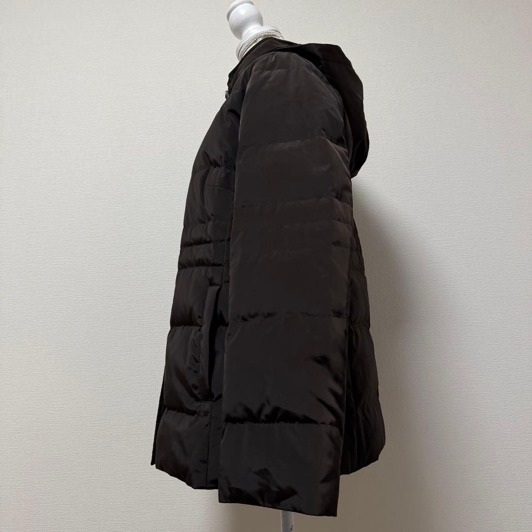 バーバリーロンドン　ダウンジャケット　ノバチェック　フード　3L　ブラウン