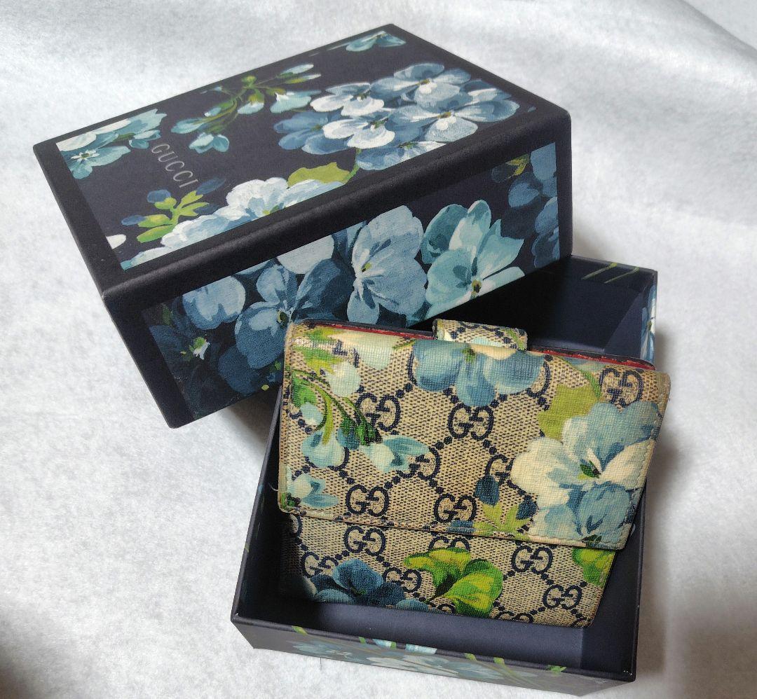 GUCCI ブルームス 二つ折り財布 箱付き