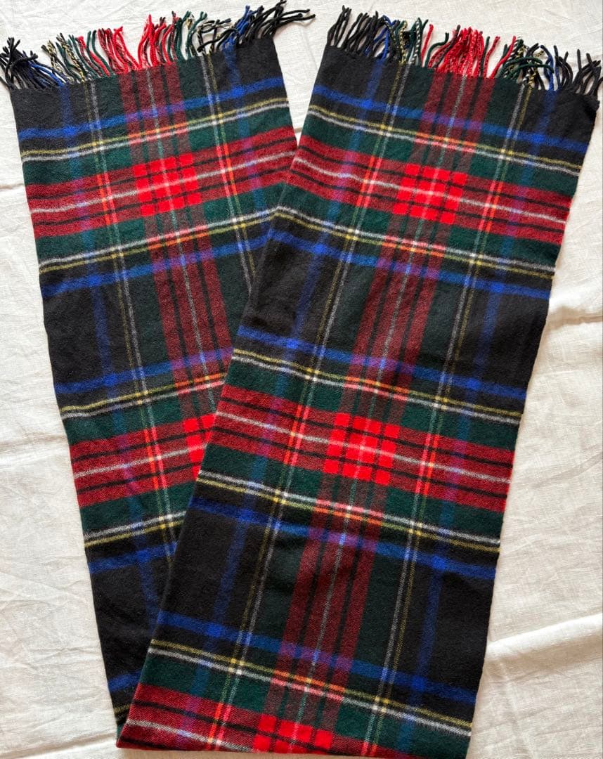 Johnstons 大判ストール カシミヤ100% タータンチェック