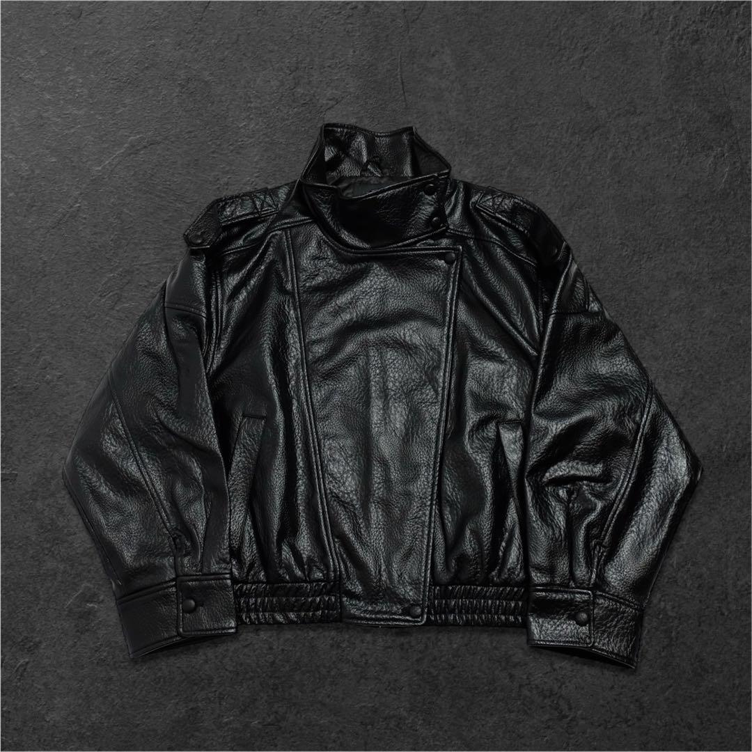 ユーズド 古着 ザラ フェイク レザージャケット サンローラン風 ZARA