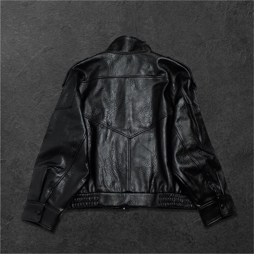 ユーズド 古着 ザラ フェイク レザージャケット サンローラン風 ZARA