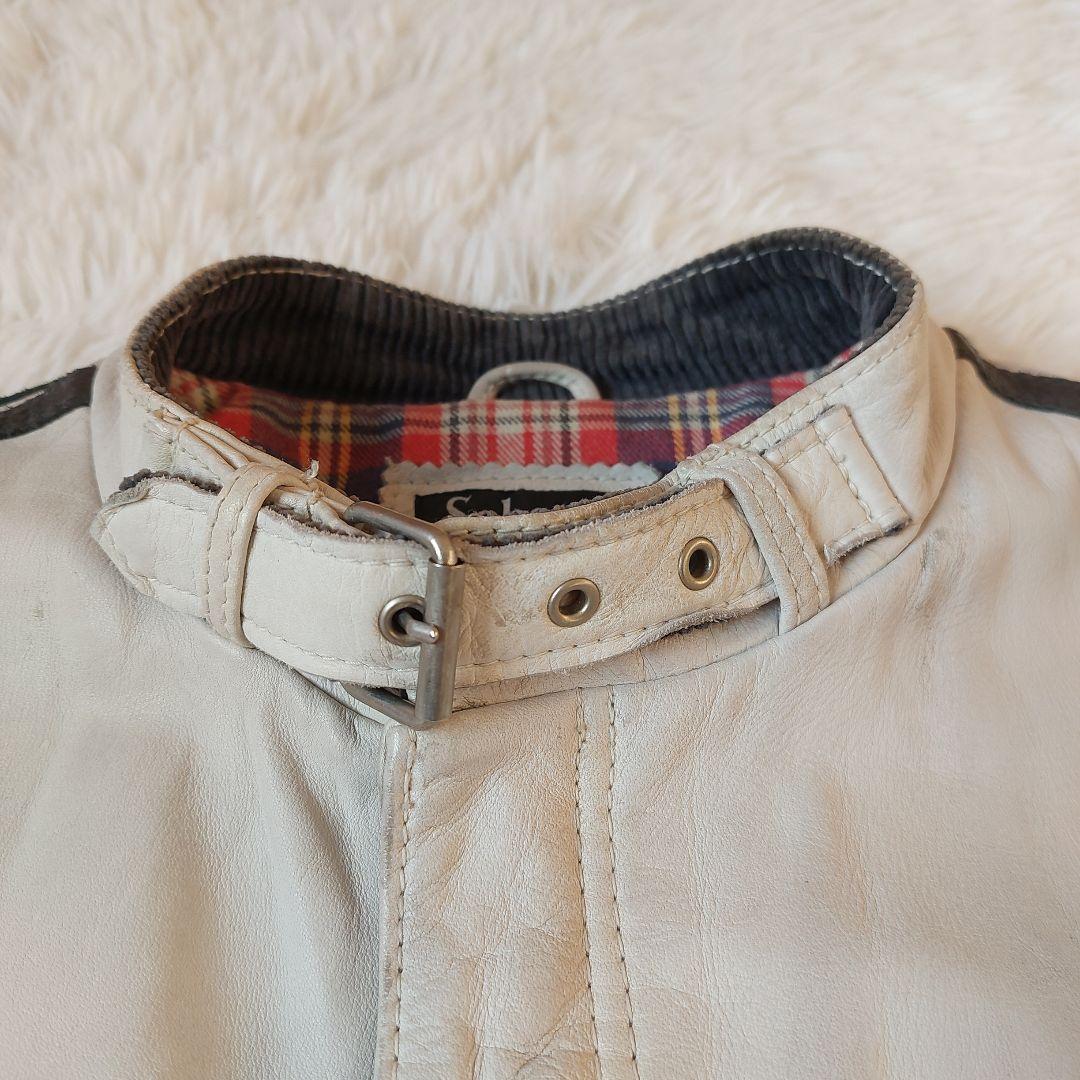 ジャケット・アウター Schott CLASSIC RACER Single Riders White