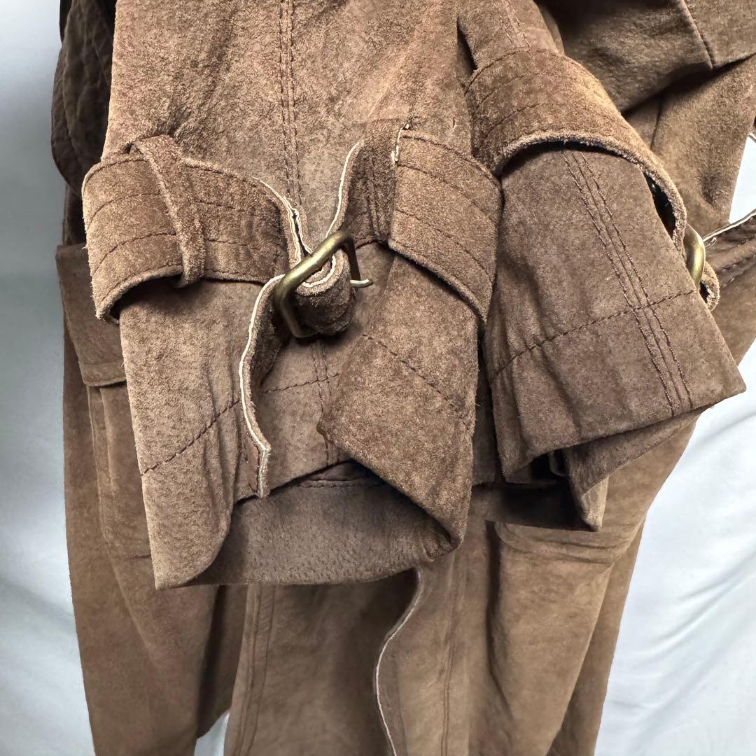 DURBAN ヴィンテージ 本革　レザー　スウェード　コート　豚革　10