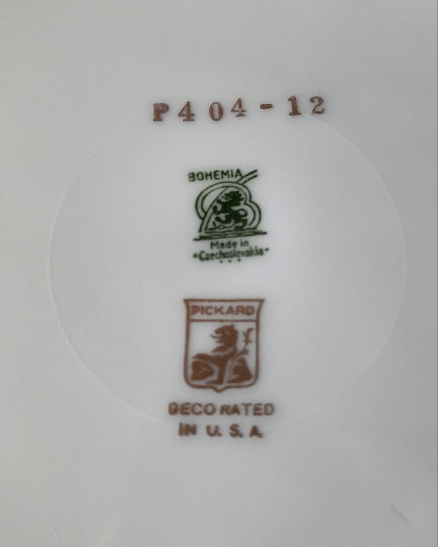 希少 金彩 プレート 手描き ピカード装飾 ドレスデンブーケ アンティーク