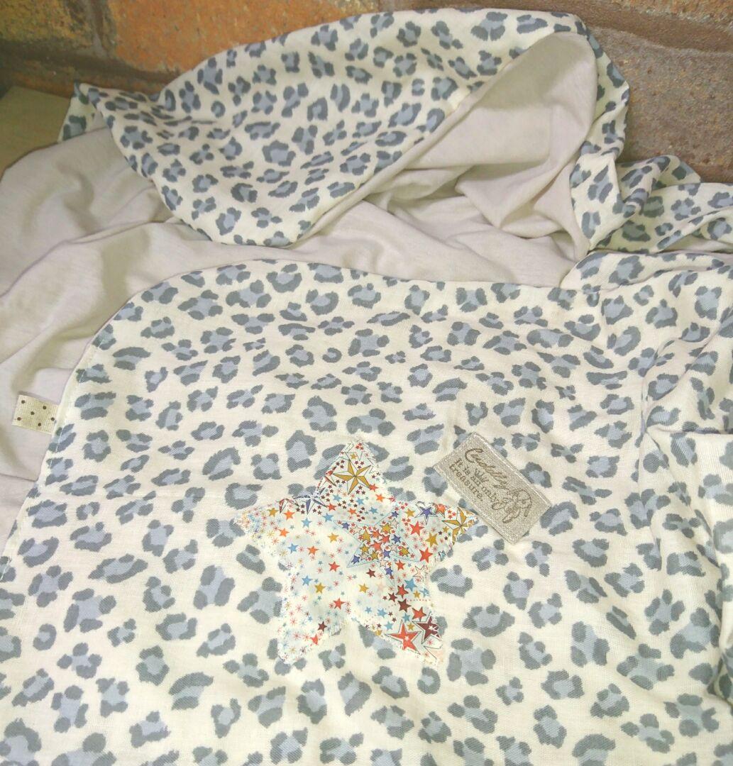 専用❤みかん⭐贅沢＊ひんやり❤冷感ニット×ガーゼ⭐特大ブランケット❤レオパード⭐