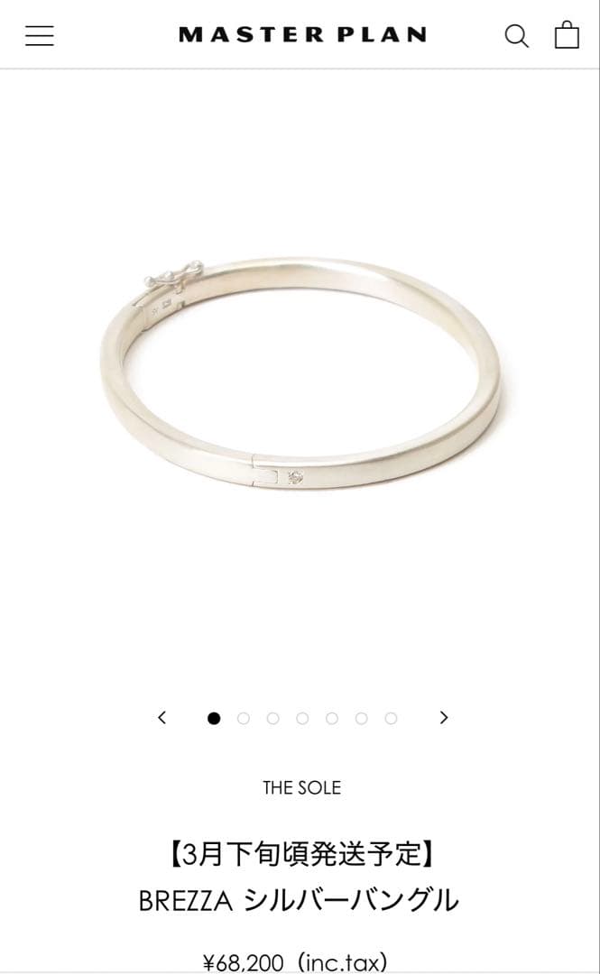THESOLE BREZZA シルバーバングル