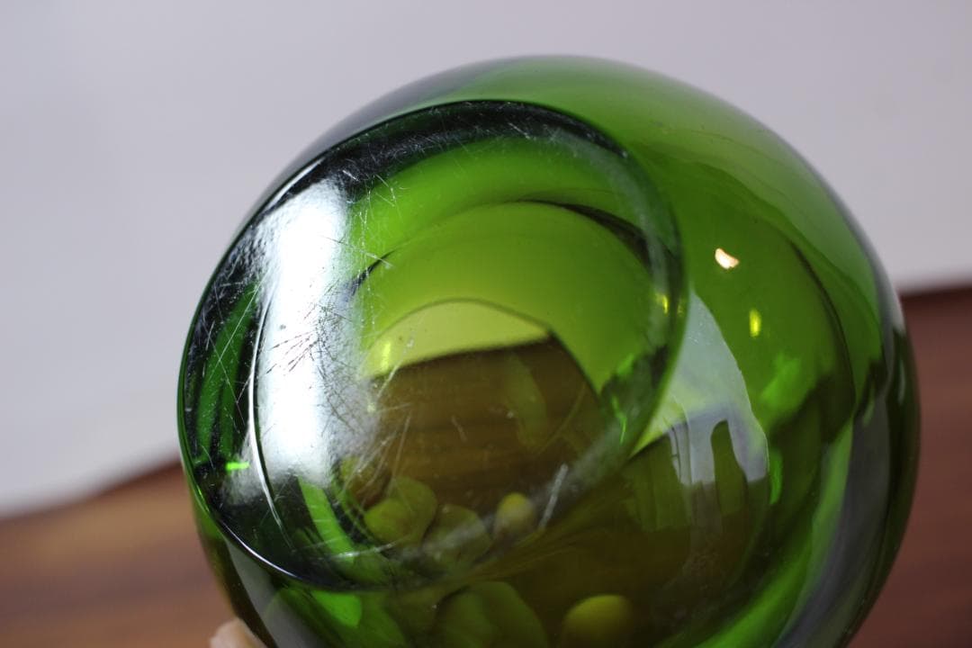 70s　ずっしり！　バイキング　VIKING　グリーンガラス　灰皿　ビンテージ