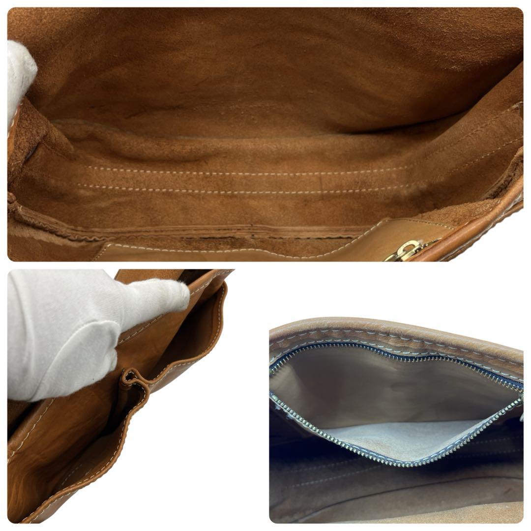 HERZ メンズトラディショナル フィッシングバッグ キャメル CK-21